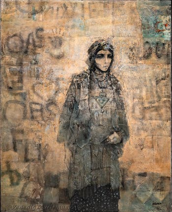 Mohammed Issiakhem, Frau und Mauer, Kunstbiennale Venedig