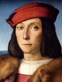 Raffael, Porträt eines jungen Mannes mit Apfel, Francesco Maria della Rovere, Palazzo Pitti Palatina, Florenz