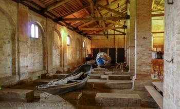 Die Insel Lazzaretto Nuovo in Venedig, das Innere des Grand Tezon