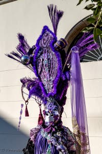 Die Kostümierten der Karnevalsparade von Venedig 2026 in Campo San Lorenzo.