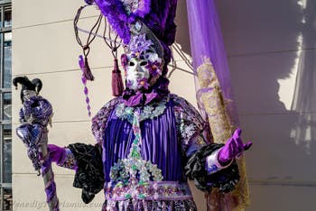 Die Kostümierten der Karnevalsparade von Venedig 2026 in Campo San Lorenzo.