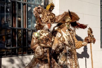 Die Kostümierten der Karnevalsparade von Venedig 2026 in Campo San Lorenzo.