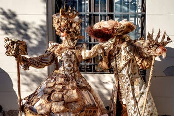 Die Kostümierten des venezianischen Karnevals