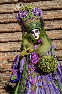 Die Kostümierten der Karnevalsparade von Venedig 2026 in Campo San Lorenzo.