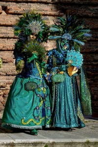 Die Kostümierten des Karnevals in Venedig 