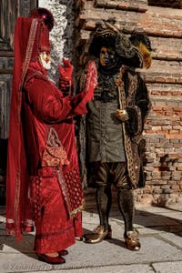 Die Kostümierten der Karnevalsparade von Venedig 2026 in Campo San Lorenzo.