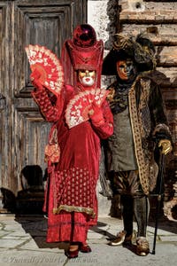 Die Kostümierten der Karnevalsparade von Venedig 2026 in Campo San Lorenzo.