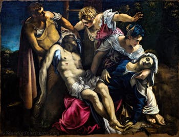 Tintoretto, Die Kreuzabnahme Christi, in den Accademia-Galerien in Venedig, Italien
