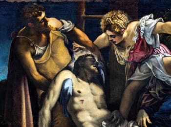Tintoretto, Die Kreuzabnahme Christi, in den Accademia-Galerien in Venedig, Italien