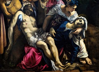 Tintoretto, Die Kreuzabnahme Christi, in den Accademia-Galerien in Venedig, Italien