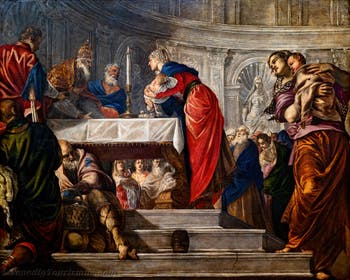 Tintoretto, Die Darstellung Jesu im Tempel, in den Gallerie dell’Accademia in Venedig, Italien