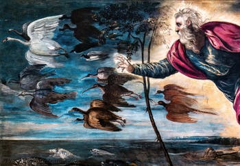 Tintoretto, Die Erschaffung der Tiere, in den Gallerie dell’Accademia in Venedig, Italien
