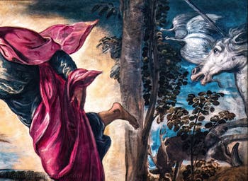 Tintoretto, Die Erschaffung der Tiere, in den Gallerie dell’Accademia in Venedig, Italien