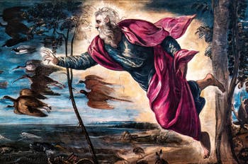 Tintoretto, Die Erschaffung der Tiere, in den Gallerie dell’Accademia in Venedig, Italien