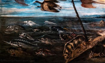 Tintoretto, Die Erschaffung der Tiere, in den Gallerie dell’Accademia in Venedig, Italien