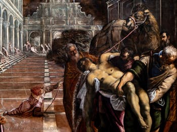Tintoretto, Die Überführung des Leichnams des Heiligen St Markus, in den Accademia-Galerien in Venedig, Italien