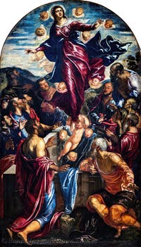 Tintoretto, Die Himmelfahrt Mariens, in den Gallerie dell’Accademia in Venedig, Italien