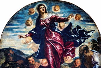 Tintoretto, Die Himmelfahrt Mariens, in den Gallerie dell’Accademia in Venedig, Italien
