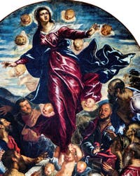 Tintoretto, Die Himmelfahrt Mariens, in den Gallerie dell’Accademia in Venedig, Italien