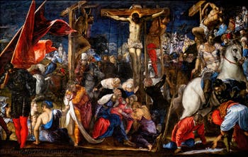 Tintoretto, Kreuzigung, in den Accademia-Galerien in Venedig, Italien