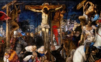Tintoretto, Kreuzigung, in den Accademia-Galerien in Venedig, Italien