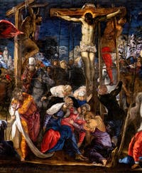 Tintoretto, Kreuzigung, in den Accademia-Galerien in Venedig, Italien