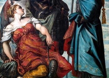 Tintoretto: Der heilige Ludwig, der heilige Georg und die heilige Prinzessin Margareta von Antiochia, in den Accademia-Galerien in Venedig, Italien