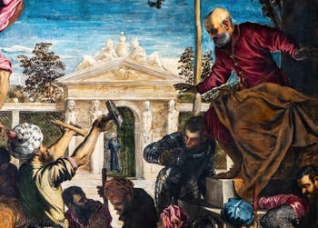 Tintoretto, Das Wunder des St Markus, der den Sklaven von der Folter befreit, in den Gallerie dell’Accademia in Venedig, Italien
