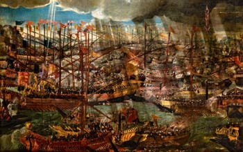 Paolo Veronese, Allegorie der Schlacht von Lepanto, in den Gallerie dell’Accademia in Venedig, Italien