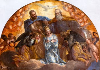 Paolo Veronese, Die Krönung der Jungfrau Maria, in den Gallerie dell’Accademia in Venedig, Italien