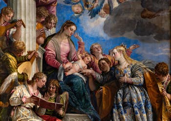 Paolo Veronese, Die mystische Hochzeit der Heiligen Katharina, in den Gallerie dell’Accademia in Venedig, Italien
