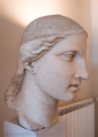 Athenes Kopf im Archäologischen Museum von Venedig in Italien