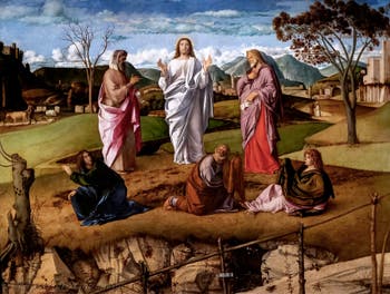 Giovanni Bellini, Die Verklärung Christi, Museum Capodimonte in Neapel, Italien