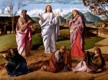 Giovanni Bellini, Die Verklärung Christi, Museum Capodimonte in Neapel, Italien