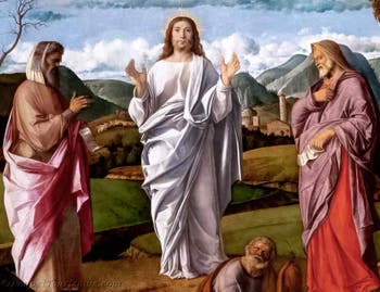 Giovanni Bellini, Die Verklärung Christi, Museum Capodimonte in Neapel, Italien