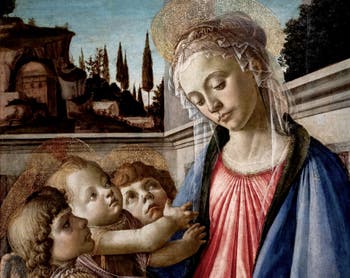 Botticelli, Madonna mit Kind und zwei Engeln, Museum Capodimonte in Neapel, Italien
