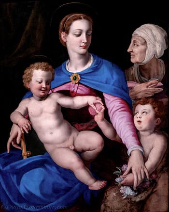 Bronzino, Madonna mit Kind, dem kleinen Johannes und der Heiligen Elisabeth, Museum Capodimonte in Neapel, Italien
