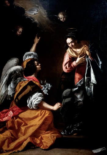Artemisia Gentileschi, Verkündigung, Museum Capodimonte in Neapel, Italien