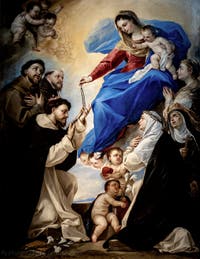 Luca Giordano, Die Rosenkranzmadonna, Museum Capodimonte in Neapel, Italien