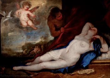 Luca Giordano, Die schlafende Venus und Amor, Museum Capodimonte in Neapel, Italien