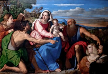 Palma der Alte, Heilige Unterhaltung und Stifter, Capodimonte-Museum in Neapel, Italien