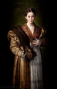 Parmigianino, Porträt einer jungen Frau, bekannt als Antea, Museum Capodimonte in Neapel, Italien