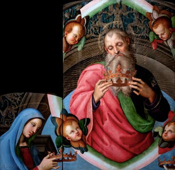 Raffael, Der ewige Vater und die Jungfrau Maria, Museum Capodimonte in Neapel, Italien