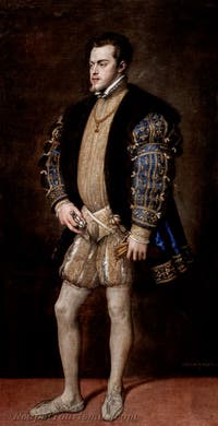 Tizian, Philipp II., König von Spanien, Museum Capodimonte in Neapel, Italien