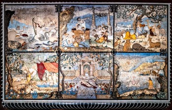 Tafel mit mythologischen Darstellungen, Galleria d’Italia Zevallos in Neapel, Italien