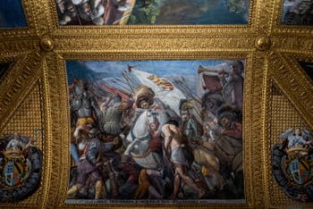 Fresken im Saal des Großen Kapitäns im Königspalast von Neapel von Battistello