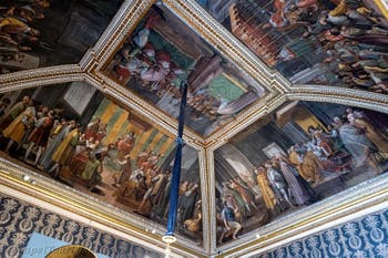 Zweiter Vorraum des Königspalasts von Neapel in Italien, Gemälde von Belisario Corzenzio