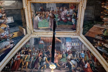Zweiter Vorraum des Königspalasts von Neapel in Italien, Gemälde von Belisario Corzenzio