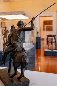 Reiterin auf einem Pferd, Herculaneum, Archäologisches Museum von Neapel in Italien