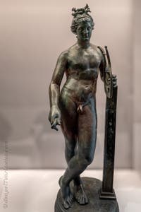 Apollon mit einer Leier, Casa di Apollo, Pompeji, Archäologisches Museum von Neapel in Italien